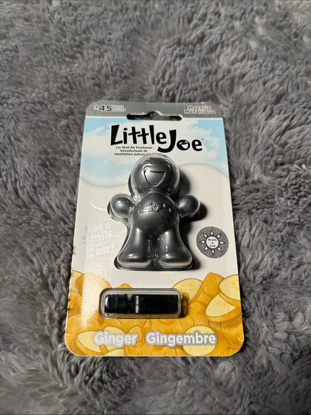 NWT Car Air Freshener - Metallic Silver Ginger Scent